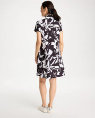 Black Zenergy® UPF Floral Nights Bungee Dress