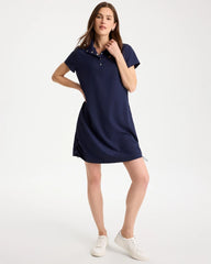 Passport Blue Zenergy® UPF Mockneck Bungee Dress