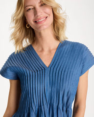 Indigo Denim Popover Midi Dress