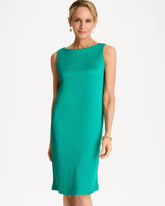 Topanga Green Travelers™ Crinkled Satin Tank Dress