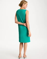 Topanga Green Travelers™ Crinkled Satin Tank Dress