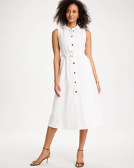 Alabaster Denim Sleeveless Shirtdress