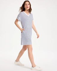 Starlit Navy Zenergy® Soft Striped Contrast Dress