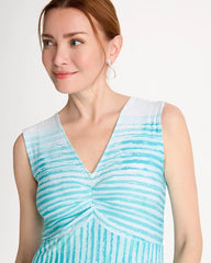 Bondi Blue Ombre Coastal Striped Knit Dress