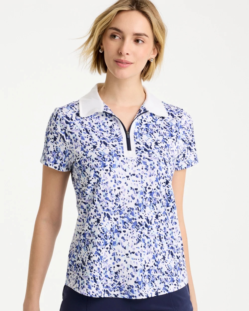 Amparo Blue Zenergy® UPF Half-Zip Collared Pullover Top