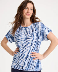 Passport Blue Zenergy® Tie-Dye Drop Shoulder Tee