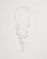 Silver Silvertone Shell Charm Y-Necklace
