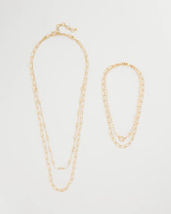 Gold Sea Foam Multi-Strand Convertible Necklace