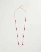 Coral Coral Genuine Stone Long Necklace