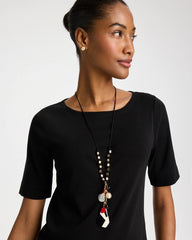 Multi Corded Short Pendant Necklace