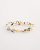 Neutral Jasper Stone Beaded Stretch Bracelet