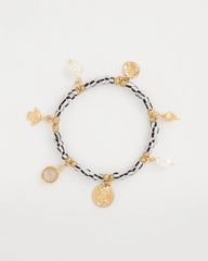 Black Beachy Charm Stretch Bracelet