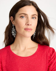 Black/White Chic Chandelier Earrings