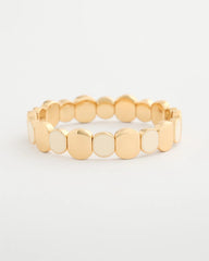 White White Resin Glam Stretch Bracelet