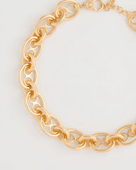 Gold Mariner Goldtone Link Necklace