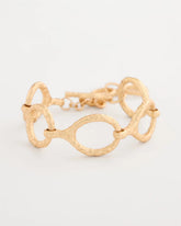 Gold Goldtone Open Link Toggle Bracelet