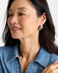 Mixed Metals Mixed Metal Shell Earrings