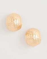 Gold Crinkle Goldtone Hoop Earrings