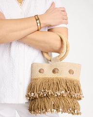 Natural Chico's Originals Bamboo Bucket Bag