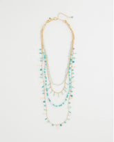 Aqua Multi-Strand Aqua Layering Necklace