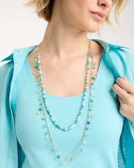 Aqua Multi-Strand Aqua Layering Necklace