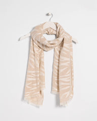 Neutral Neutral Zebra Jacquard Oblong Scarf