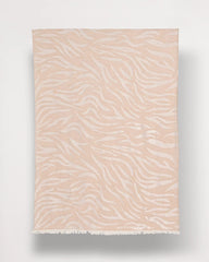 Neutral Neutral Zebra Jacquard Oblong Scarf