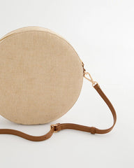 Neutral Seashell-Inspired Crossbody Bag