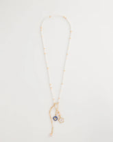 Orchid Medallion Pendant Pearl Necklace