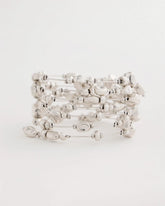 Silver Silvertone Coil Bracelet