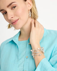 Silver Silvertone Coil Bracelet