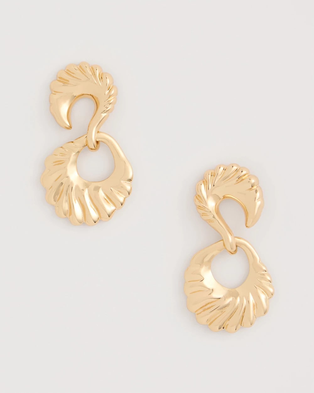 Gold Golden Doorknocker Earrings