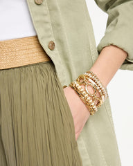White White Enamel Hinge Bangle