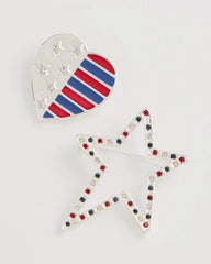 Multi Americana Brooch Set of Two