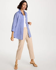 Indigo No Iron™ Linen Tunic