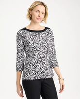 Black Fauna Pima 3/4 Sleeve Tee