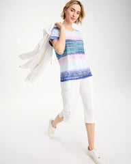 Pale Sweet Pea Zenergy® Ombre Drop Shoulder Tee