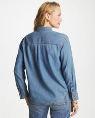 Allegro Indigo Classic Collared Tencel Shirt