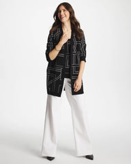 Black Ella Graphic Cardigan