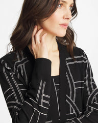 Black Ella Graphic Cardigan