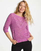 Violet Shadow Relaxed Dolman Pullover Sweater