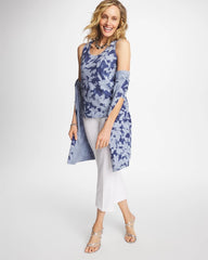 Blue Ella Floral Scoopneck Tank
