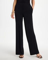 Travelers Black Petite Travelers™ Wide-Leg Pocket Pants