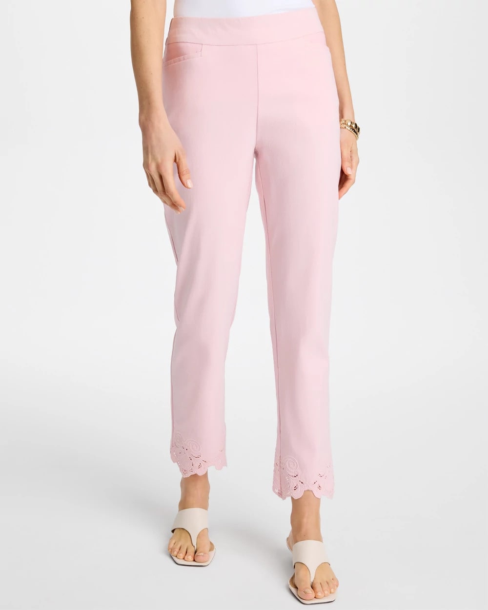 Sweet Blossom Embroidered Brigitte™ Slim Crop Pant