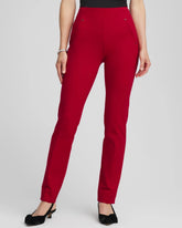 Carmine Red Juliet Slim Trim Detail Pants