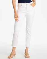 Alabaster No-Stain Girlfriend Frayed Ankle Jeans