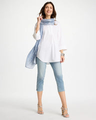 Printemps Indigo Pull-On Capri Jeans