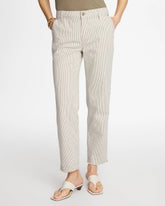 Lichen Stripe Girlfriend Straight Ankle Jeans