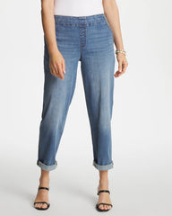 Bailey Indigo Pull-On Boyfriend Cropped Jeans