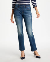 Santorini Indigo Pull-On Straight Jeans